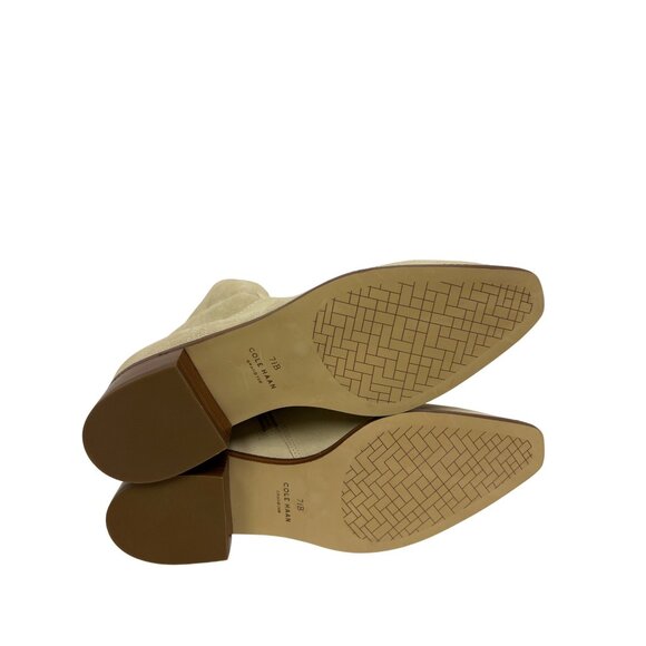 Cole Haan Naia Women's Ankle Boots Tan Suede Chelsea Pointed Toe Size 7 NEW - Picture 7 of 10